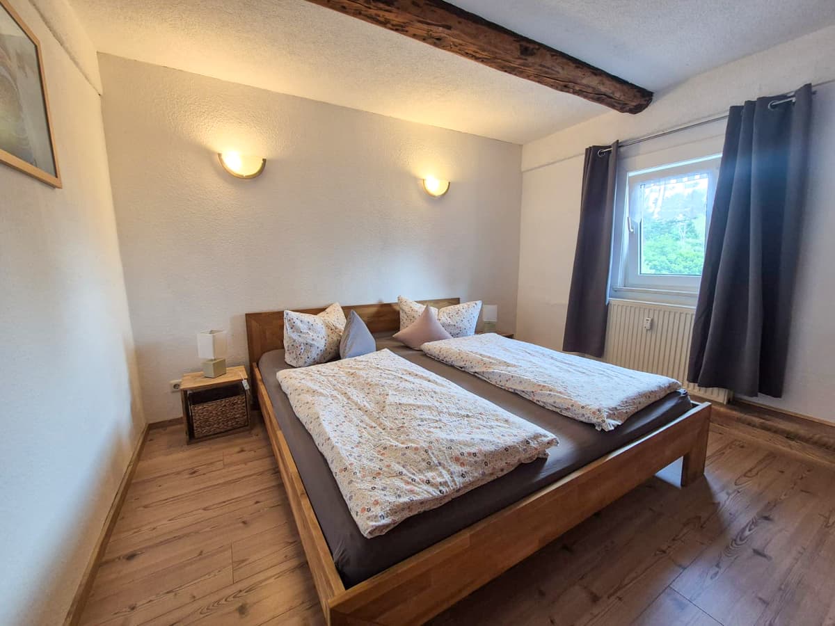 Doppelzimmer der kleinen Ferienwohnung